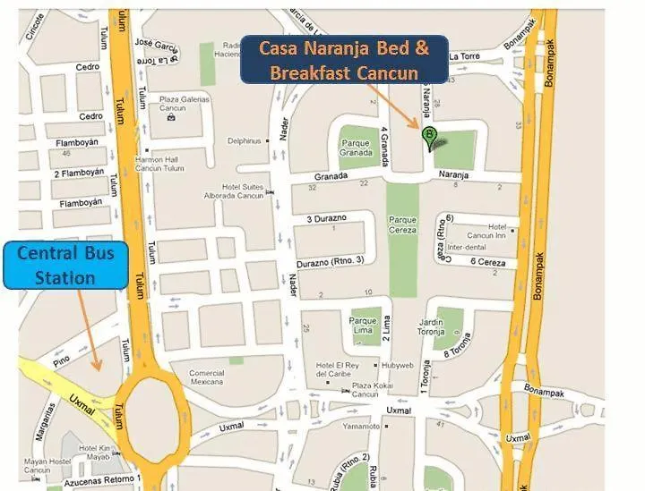 Bed & Breakfast La Casa Naranja Cancún